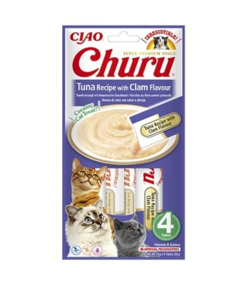 CHURU CAT ATUN CON ALMEJA 4X14GR