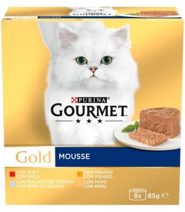 MULTIPACK GOURMET GOLD MOUSSE 8X85GR