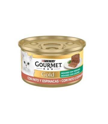 GOURMET CAT GOLD MOUSSE PATO Y ESPINACAS 85GR