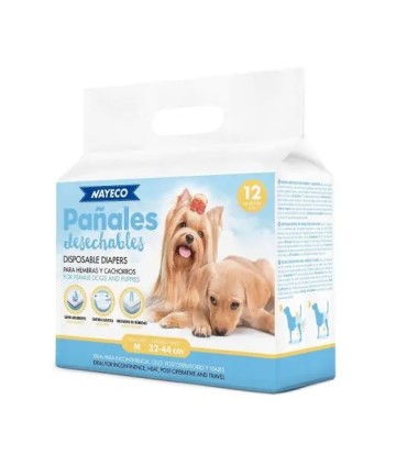 NYC PAÑAL PARA PERROS TALLA M 12UDS