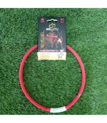 DUVO SEECURITY COLLAR LED SILICONA REDONDO ROJO 70