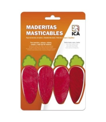 MADERITAS MASTICABLES ROEDORES ZANAHORIA