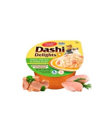 DASHI DELIGHTS POLLO CON ATUN Y VIEIRA 70GR