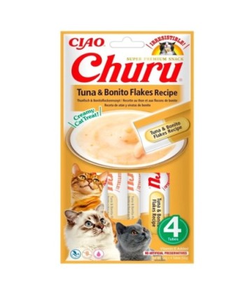 CHURU CAT ATUN Y BONITO 4X14GR