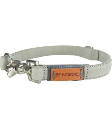 COLLAR CUERO BE NORDIC GRIS L 50CM