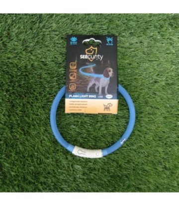 DUVO SEECURITY COLLAR LED SILICONA REDONDO AZUL 45