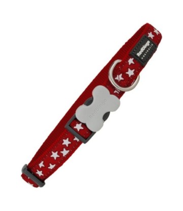 COLLAR STYLE ESTRELLAS BLANCA/ROJA 41-63CM