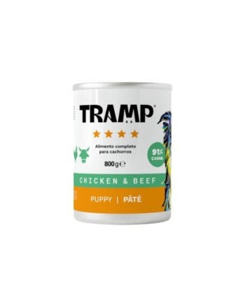 TRAMP DOG PATE  PUPPY POLLO Y BUEY 800GR