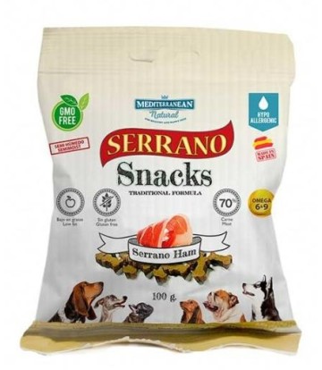 MDT SERRANO SNACK PERROS JAMON 100GR