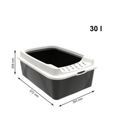 ECO CAT LITTER TRAY BLANCO NEGRO