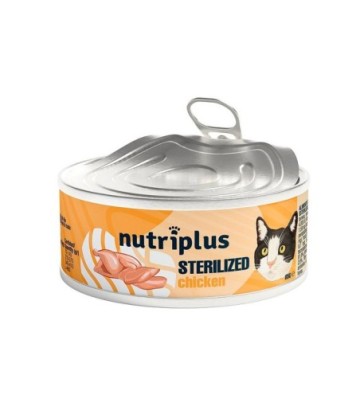 NUTRIPLUS GATO ESTERILIZADO LATA POLLO 85GR