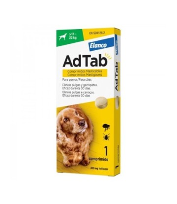 ELANCO ADTAB PERRO 11-22KG 450MG 1 COMPRIMIDO