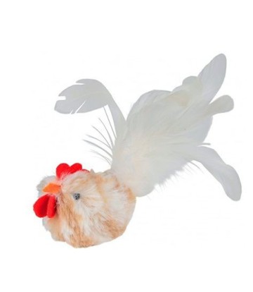 GALLINA BLANCA PELUCHE CON CATNIP 8CM