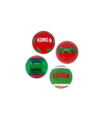 KONG HOLIDAY OCCASIONS BALLS 4-PACK M