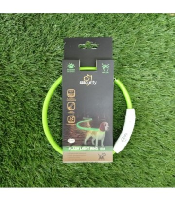 DUVO SEECURITY COLLAR LED NYLON REDONDO VERDE 45 C