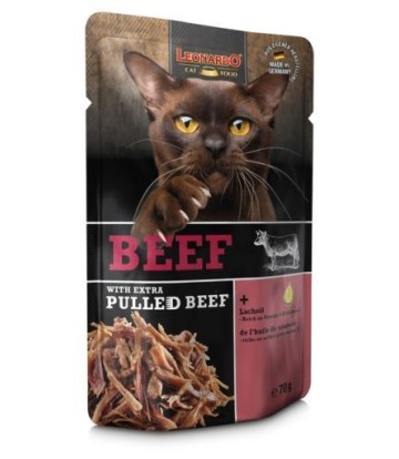 LEONARDO EXTRA PULLED BEEF POUCH TERNERA 70GR