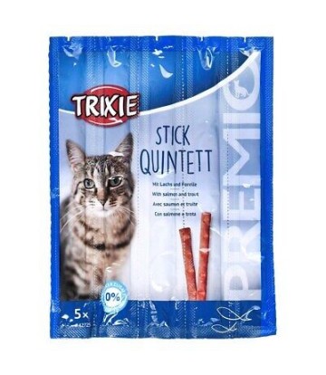 TRIXIE SNACK GATO STICKS SALMON/TRUCHA 5X5GR