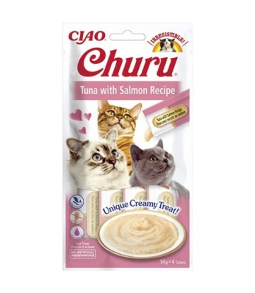 CHURU CAT ATUN Y SALMON 4X14GR