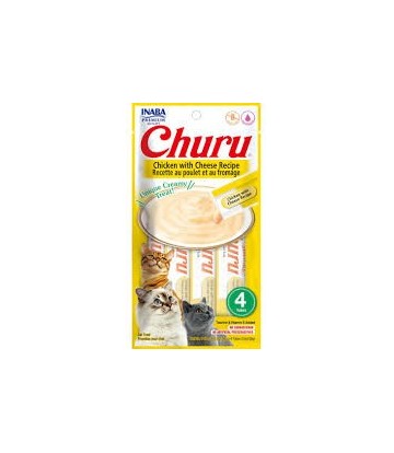 CHURU CAT POLLO CON QUESO 4X14GR