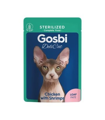 GOSBI DELICAT STERILIZED CHICKEN WITH SHRIMPS 70GR