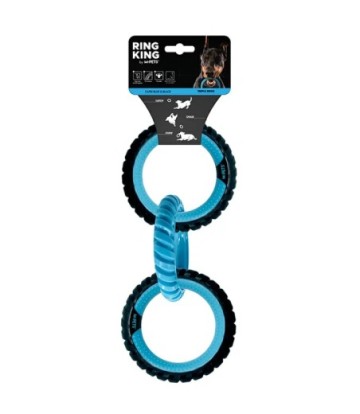 TRAMP RING KING MORDEDOR TRIPLE AZUL Y NEGRO