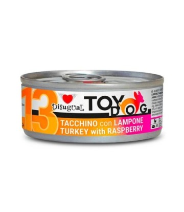 DISUGUAL PERRO TOY PAVO CON FRAMBUESA 85GR