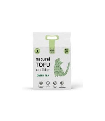 HAPPY MEOW ARENA TOFU GATOS TE VERDE 6L