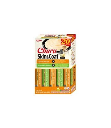 CHURU CAT SKIN & COAT VARIEDADES POLLO 20X14GR