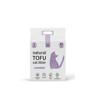 HAPPY MEOW ARENA TOFU GATOS LAVANDA 6L