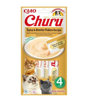 CHURU CAT ATUN Y BONITO 4X14GR
