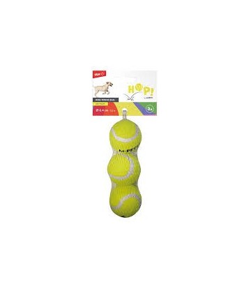 HOP PELOTAS DE TENIS AMARILLO 6.4CM 3 UNIDADES