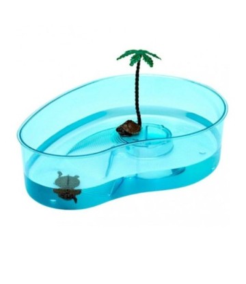 TORTUGUERA ISLA CON PALMERA 31x21CM