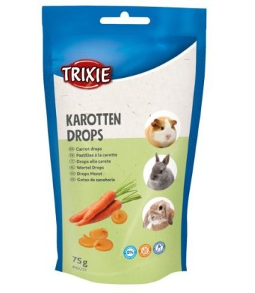 TRIXIE SNACK DROPS DE ZANAHORIA 75GR