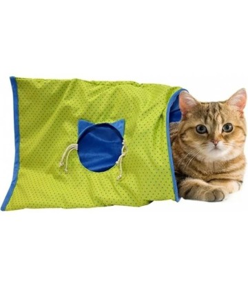 DUVO+ TUNEL PLANO AZUL PARA GATOS 50x38x0.5CM