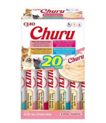 CHURU CAT CAJA VARIEDADES MARISCO 20X14GR