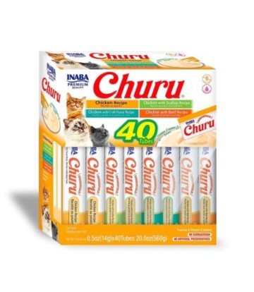 CHURU CAT CAJA VARIEDADES POLLO 40X14GR