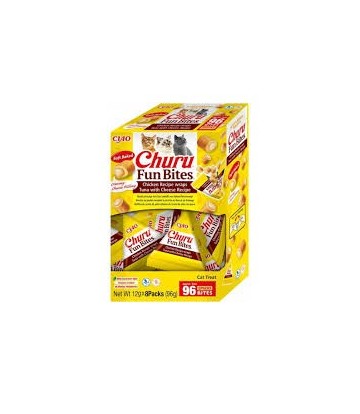 CHURU CAT FUN BITES POLLO CON ATUN Y QUESO 8x12GR