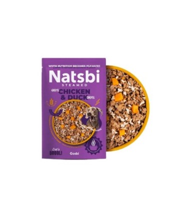 NATSBI DOG STEAMED CHICKEN & DUCK 500GR