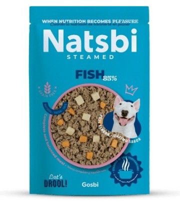 NATSBI DOG STEAMED FISH 200GR