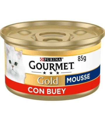 GOURMET CAT GOLD MOUSSE BUEY 85GR