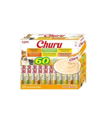 CHURU CAT CAJA VARIEDADES POLLO 60X14GR