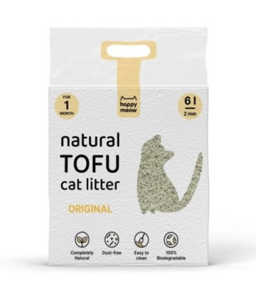 HAPPY MEOW ARENA TOFU GATOS ORIGINAL 6L