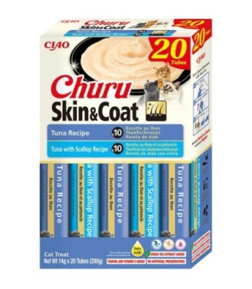 CHURU CAT SKIN & COAT VARIEDADES ATUN  20X14GR