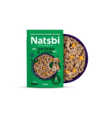 NATSBI DOG STEAMED CHICKEN & LAMB 500GR