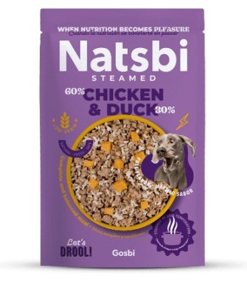 NATSBI DOG STEAMED CHICKEN & DUCK 200GR