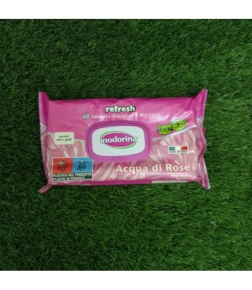 INODORINA TOALLITAS AGUA DE ROSAS 40 UNIDADES