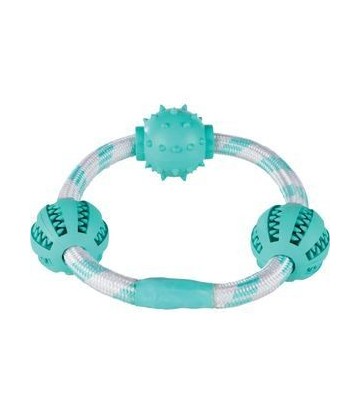 TRIXIE DENTAFUN ANILLO CUERDA CON PELOTAS 20CM