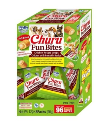 CHURU DOG FUN BITES POLLO CON CALABAZA 8x12GR