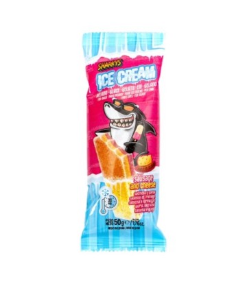 SHARKYS HELADO SABOR SALCHICHA Y QUESO 50GR