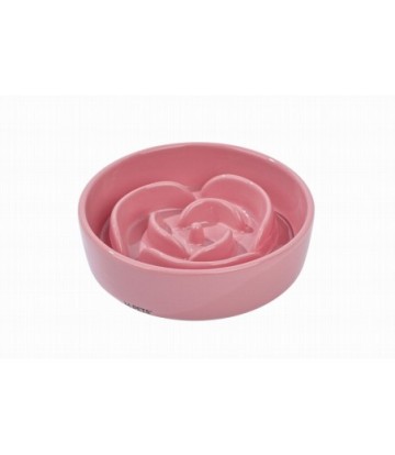 COMEDERO ANTIESTRES CERAMICA 300ML FLOR CORAL